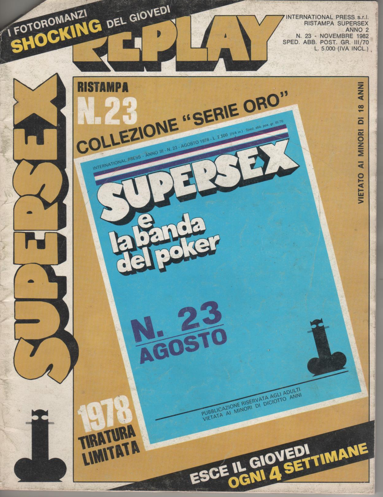 SUPERSEX  replay  N. 23    SUPERSEX E LA BANDA DEL POKER