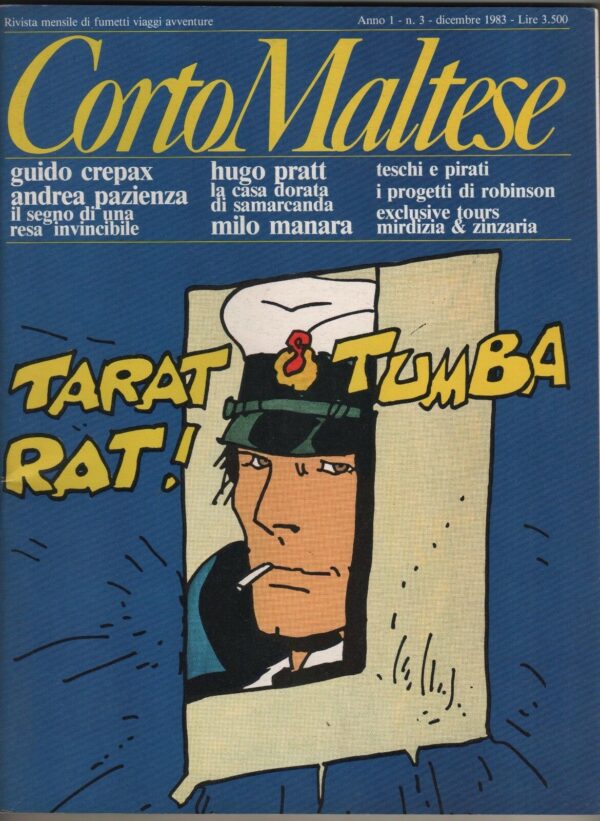 CORTO MALTESE 3 anno I 1983 Pratt Manara Pazienza Crepax Berlin Cadaqués