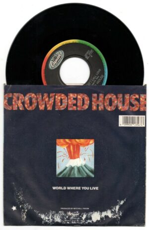 CROWDED HOUSE - WORLD WHERE YOU LIVE 45 giri 7" capitol 06 2013567 italia 1986 - immagine 3