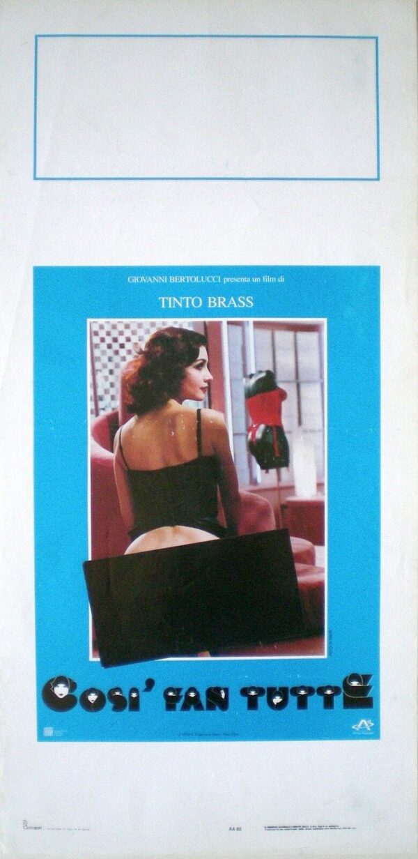 LOCANDINA VINTAGE ORIGINALE ANNI NOVANTA '90 COSI' FAN TUTTE TINTO BRASS CINEMA